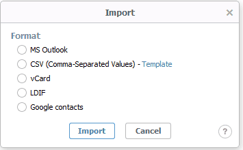 migrer les contacts Gmail vers Mailfence