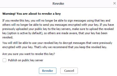 openpgp keystore: revoke keypair