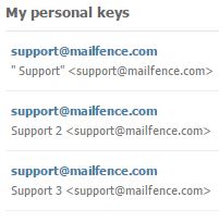 keystore OpenPGP Mailfence