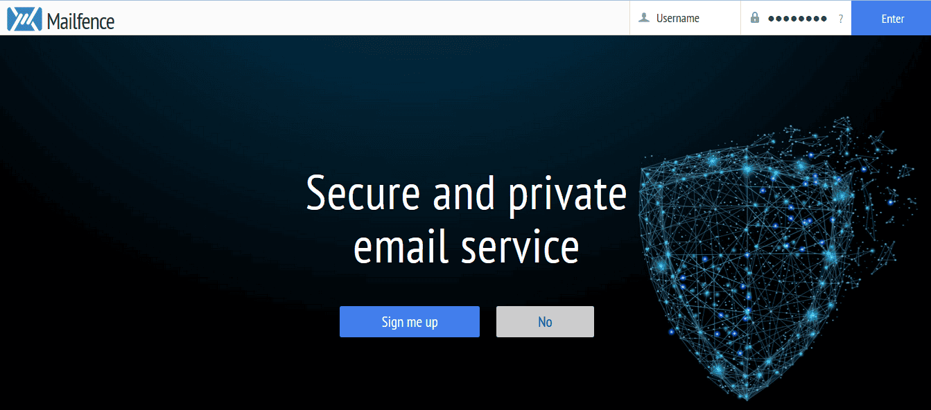new Mailfence site