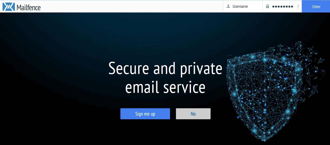 La nueva pagina web de mailfence