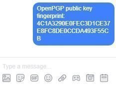 Clave pública de OpenPGP - Facebook