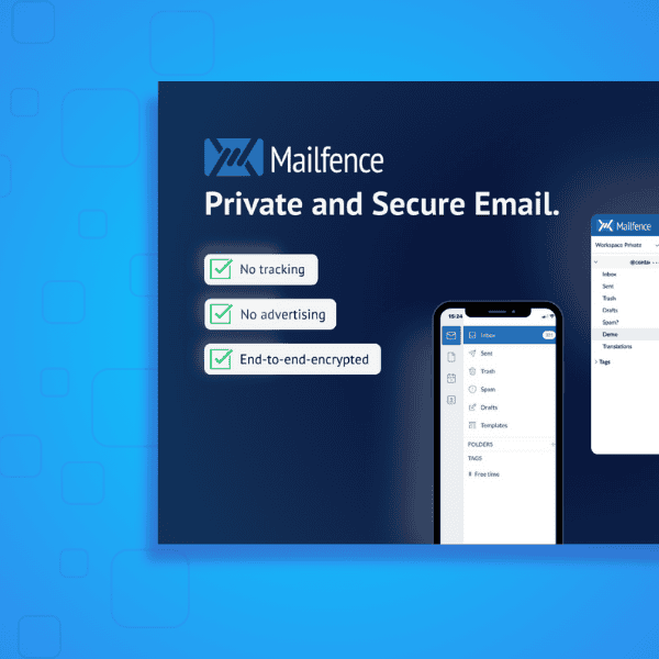 Screenshot of Mailfence - Private and Secure Email service