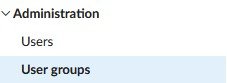 admin console user groups