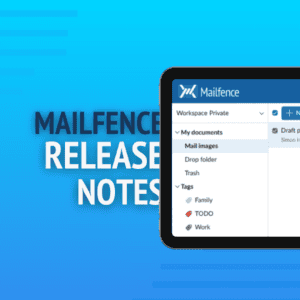 Ipad screenshot of Mailfence secure and private email service