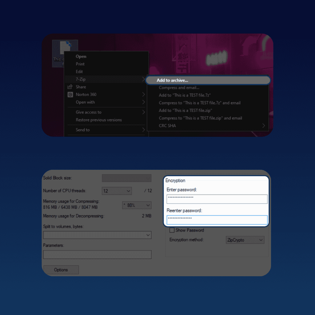 Encrypt a file with a password