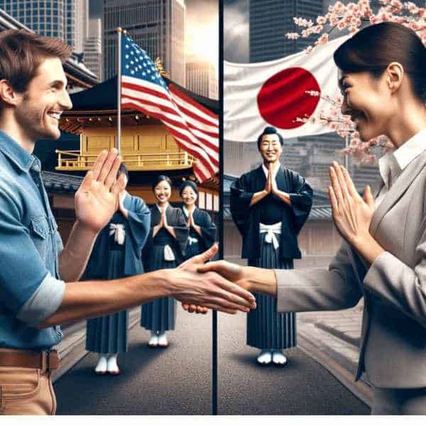 Saludos americanos vs saludos japoneses