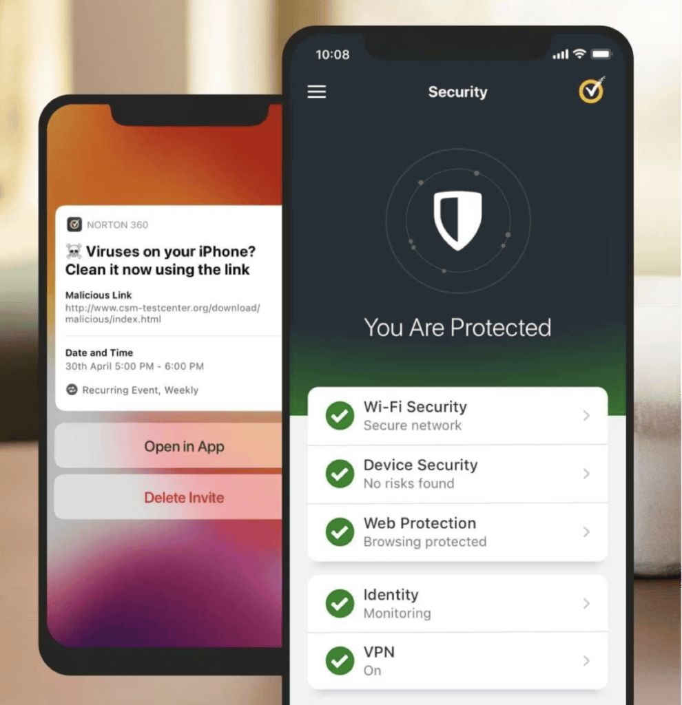 Mobile Security von Norton – prüfen Sie, ob Ihr Handy gehackt wurde.
