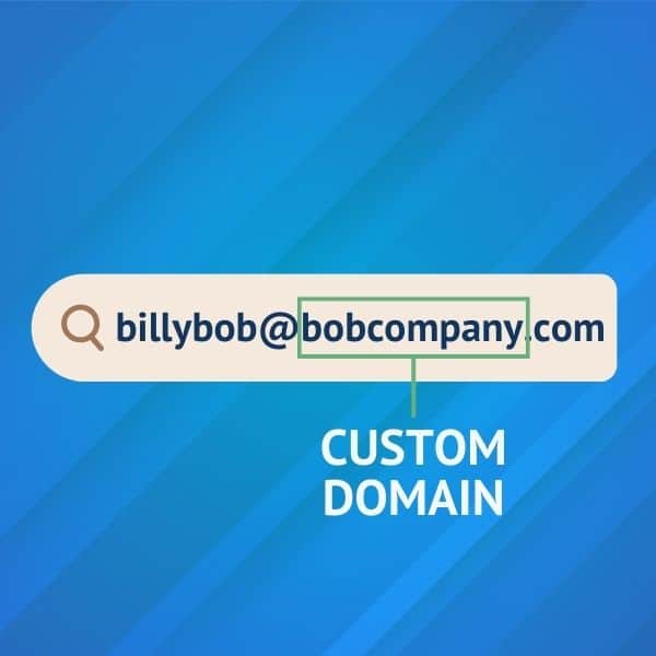 Example of a custom email domain