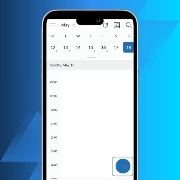 Creating a new event in the Mailfence calendar app
