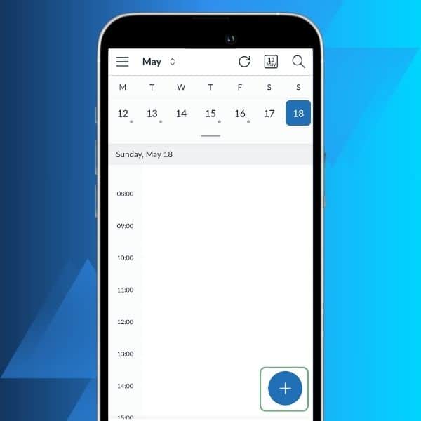 Creating a new event in the Mailfence calendar app