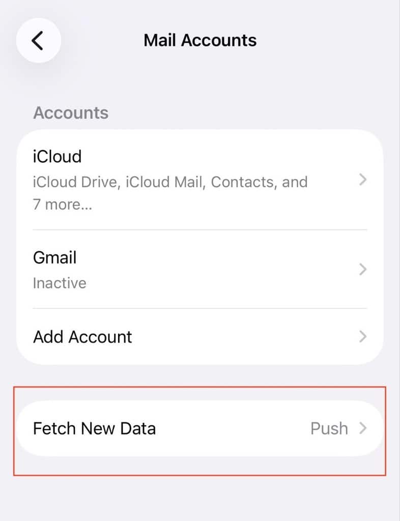 Accessing Mail Accounts to Fetch New Data on iPhone