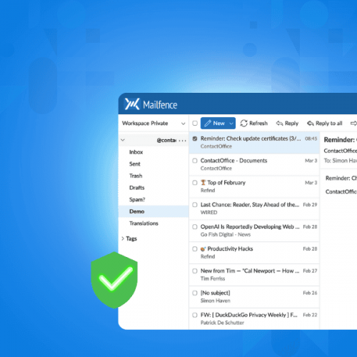 mailfence private and secure email feature
